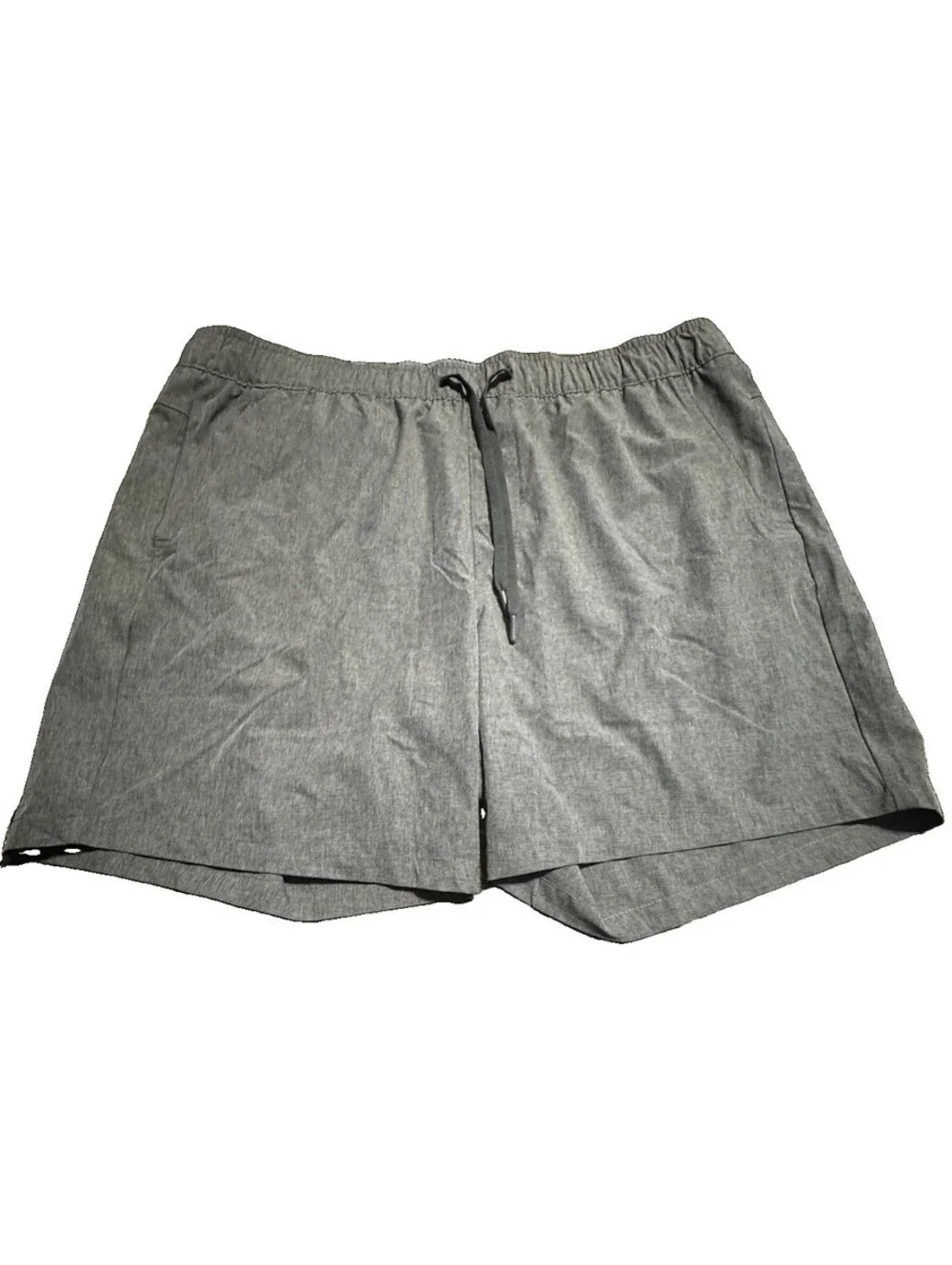 Eddie Bauer Mens Performance Shorts Gray Stretch Pull On 7” Inseam Pockets